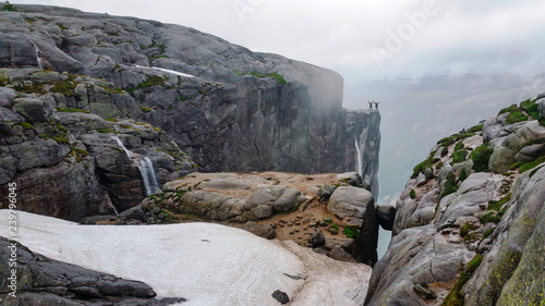 high mountains and mountaineering in the Scandinavian region kjerag photo