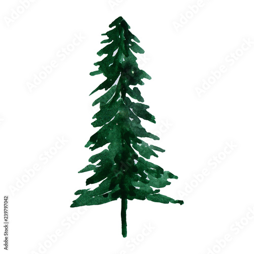watercolor christmas tree