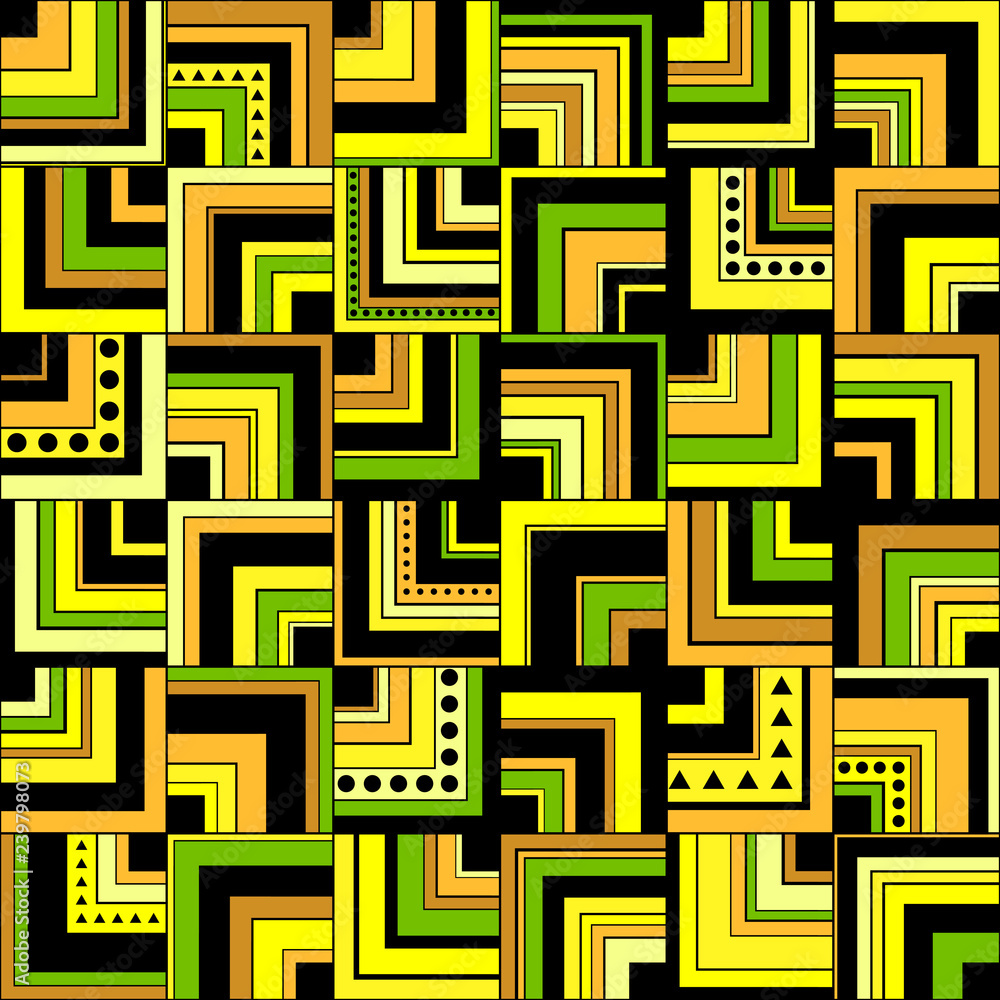 Seamless geometric pattern background with squares, circles and triangles Seamless geometric pattern background with squares, circles and triangles