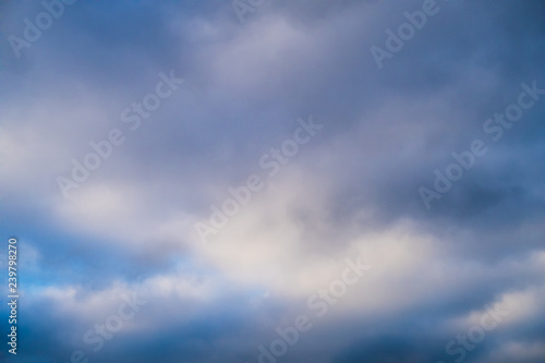 blue sky with stormy clouds