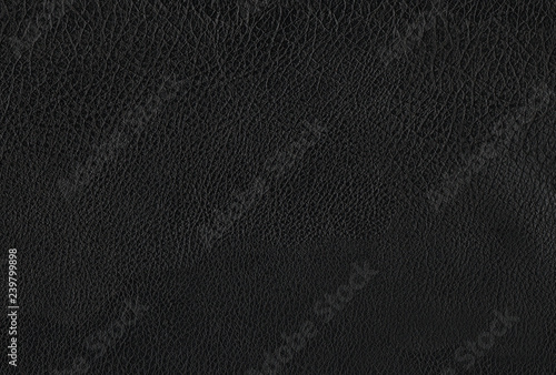 Deep black luxury genuine cow leather texture background. Close up photography of sofa, chair, interior, auto seat cover