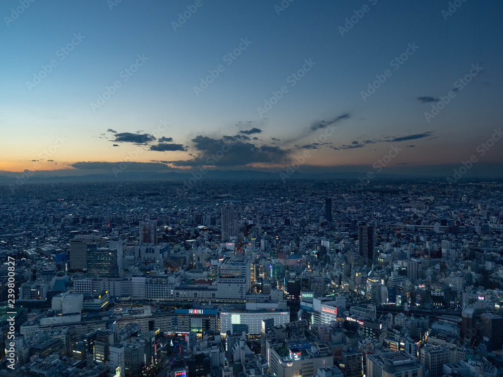 【都市景観】　東京　池袋　夜景