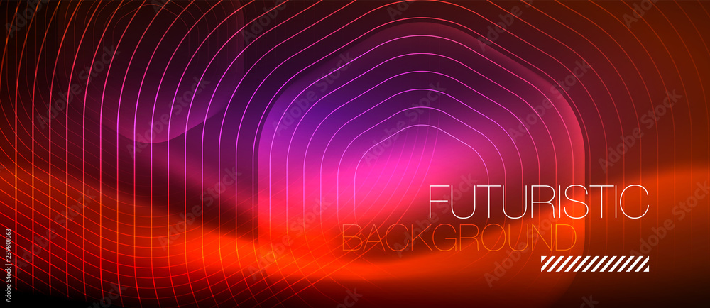 Neon glowing lines, magic energy space light concept, abstract background wallpaper design Neon glowing lines, magic energy space light concept, abstract background wallpaper design
