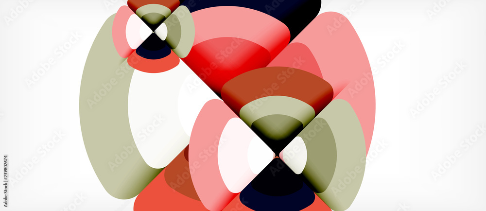 Circles and triangles geometric abstract background. Trendy abstract layout template for business or technology presentation or web brochure cover, wallpaper Circles and triangles geometric abstract background. Trendy abstract layout template for business or technology presentation or web brochure cover, wallpaper