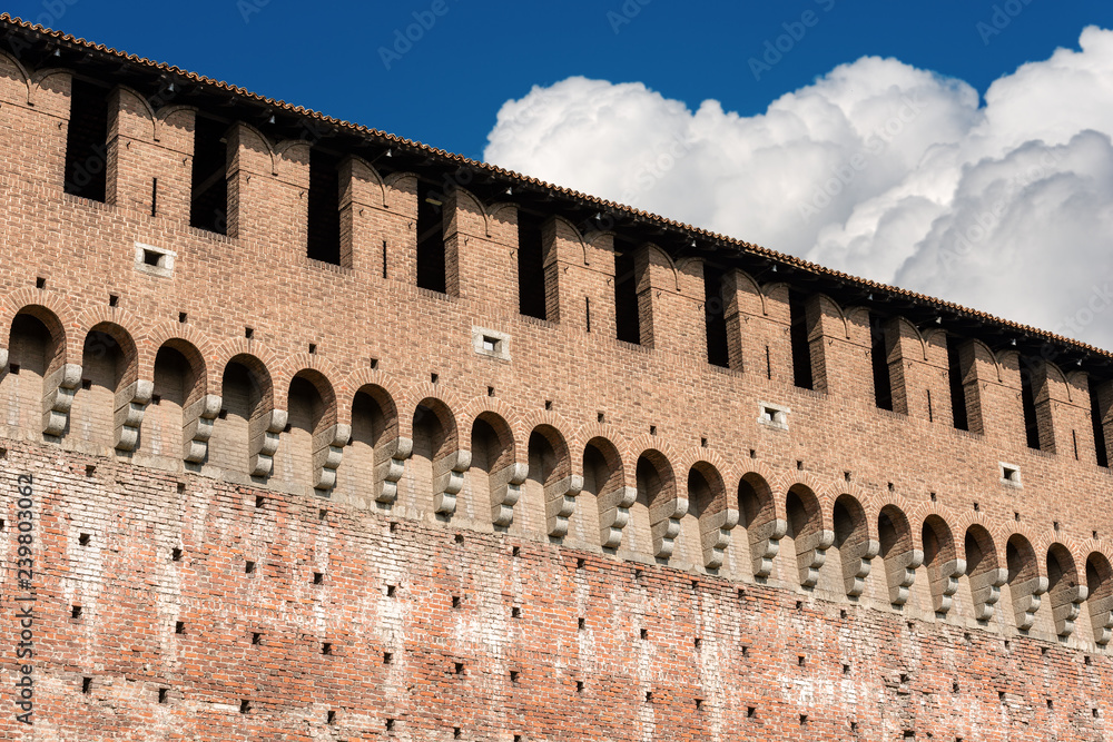 Obraz premium Sforza Castle - Milan Italy - Castello Sforzesco