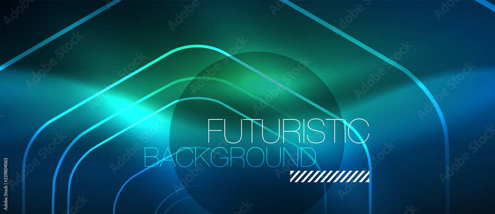 Neon glowing lines, magic energy space blue light concept, abstract background wallpaper design Neon glowing lines, magic energy space blue light concept, abstract background wallpaper design