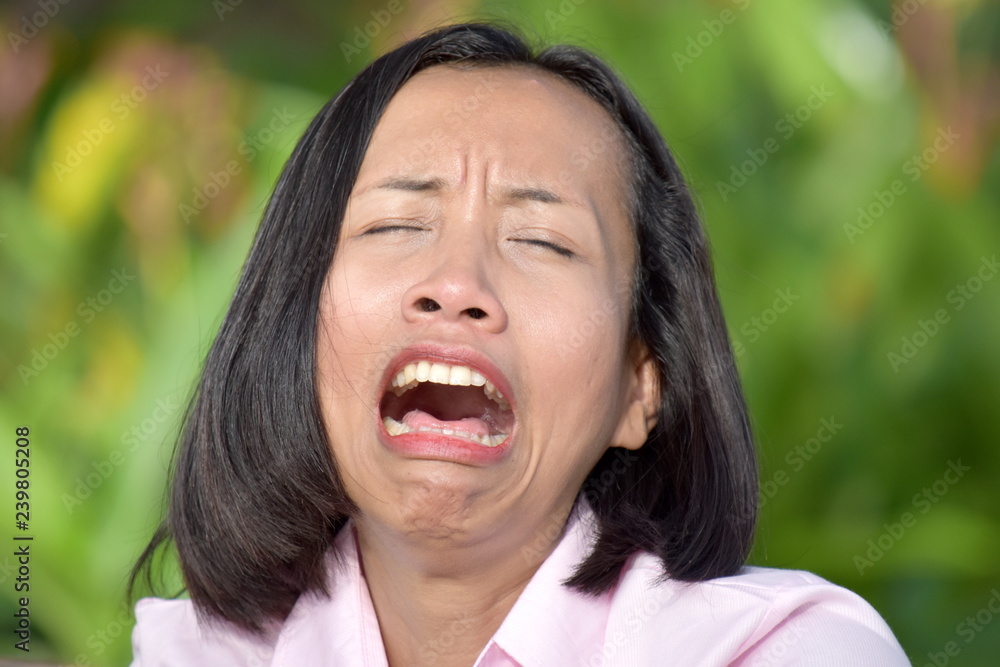 Tearful Beautiful Diverse Female Woman Tearful Beautiful Diverse Female Woman
