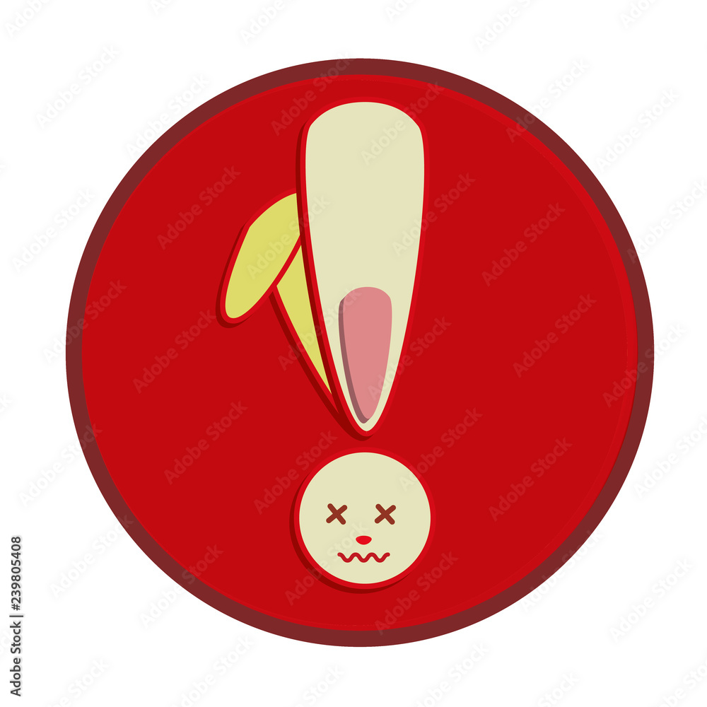 うさぎのびっくりマーク Stock Vector Adobe Stock