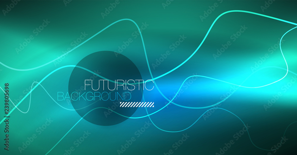 Glowing abstract wave on dark, shiny motion, Christmas and New Year magic space light. Techno abstract background Glowing abstract wave on dark, shiny motion, Christmas and New Year magic space light. Techno abstract background