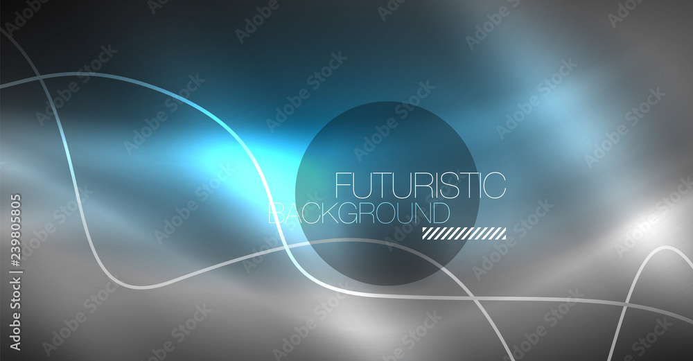 Neon lines wave background. Abstract composition Neon lines wave background. Abstract composition