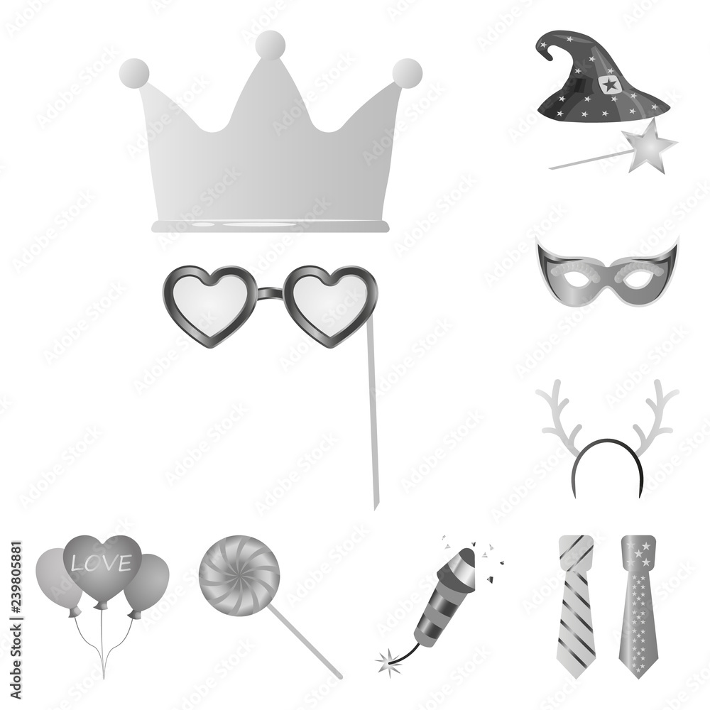 Vector illustration of party and birthday symbol. Set of party and celebration vector icon for stock. Vector illustration of party and birthday symbol. Set of party and celebration vector icon for stock.