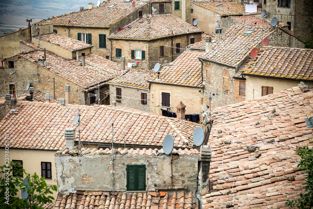 roofs of old town in Italy