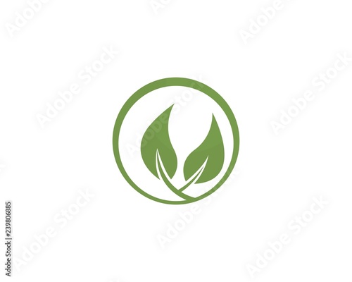  Tree leaf vector logo design, eco-friendly concept.