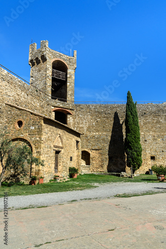 Courtyard of Montalcino Fortress. Italy