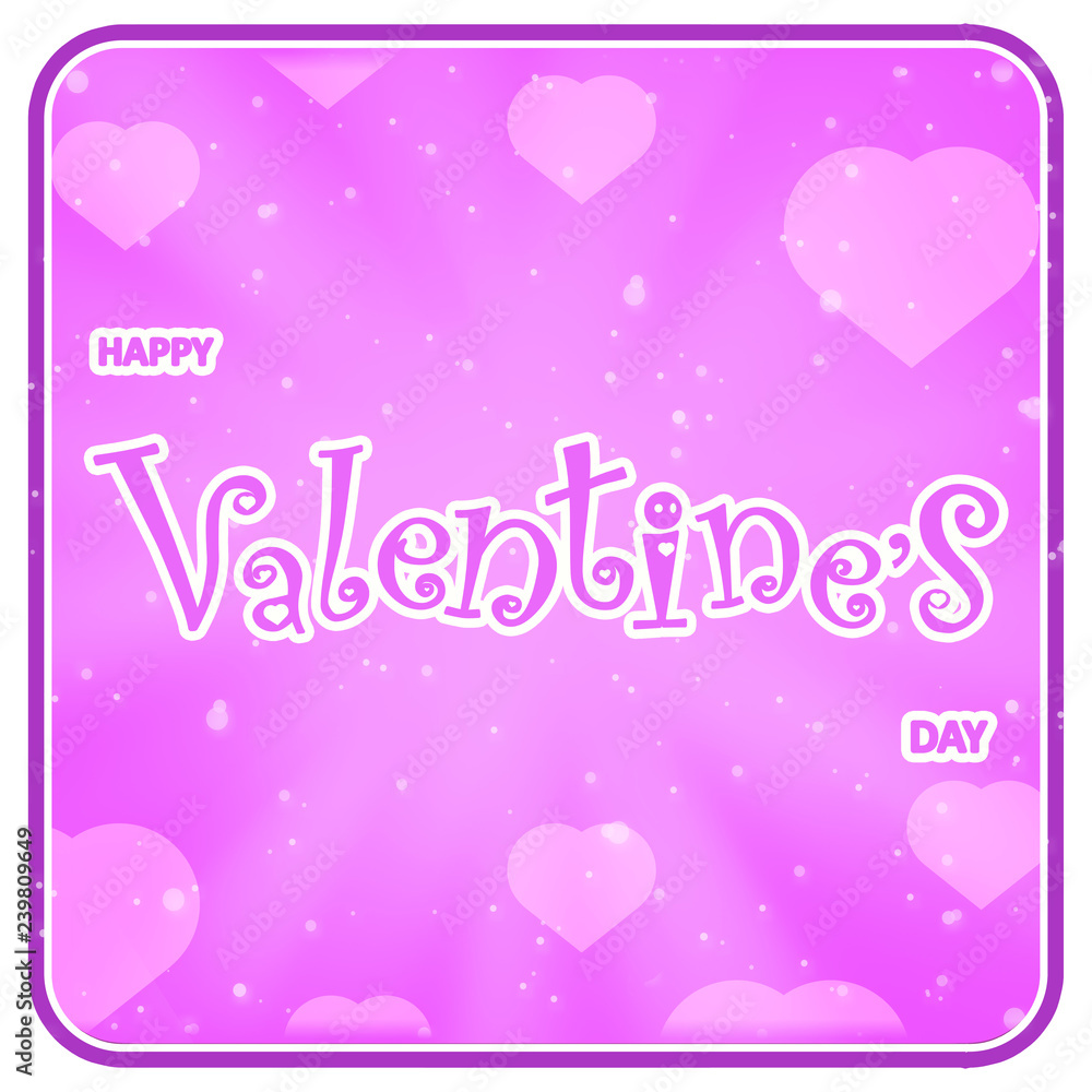 Valentines day background with heart pattern. Raster illustration. Wallpaper, flyers, invitation, posters, brochure, banners