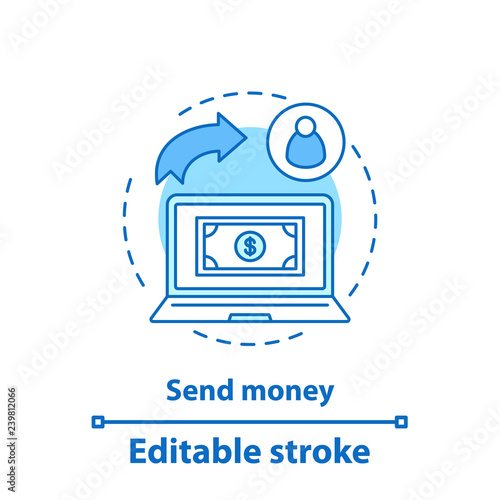 Money transfer concept icon