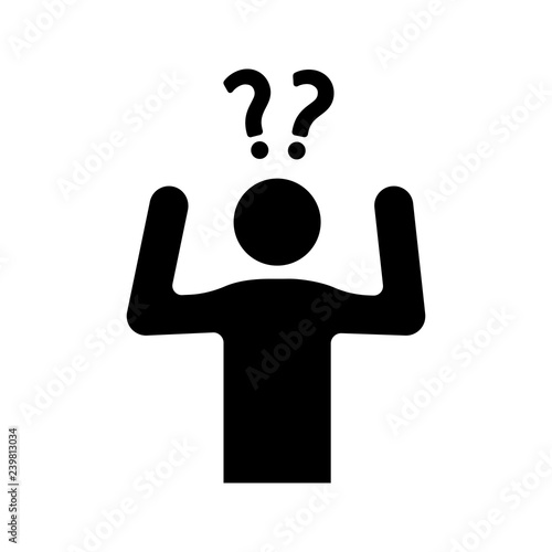 Confusion glyph icon