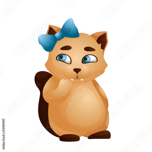 Cartoon character pet. The cat emotion icon