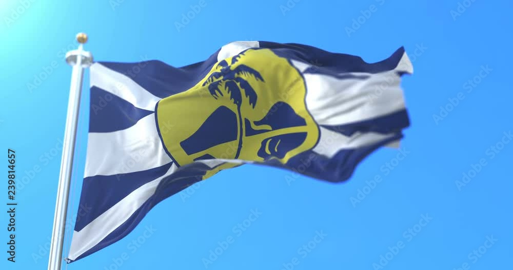 Vidéo Stock Flag of Lord Howe Island in the Tasman Sea, Australia. Loop ...