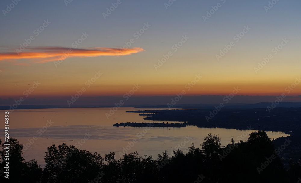 Sunset over Bodesee