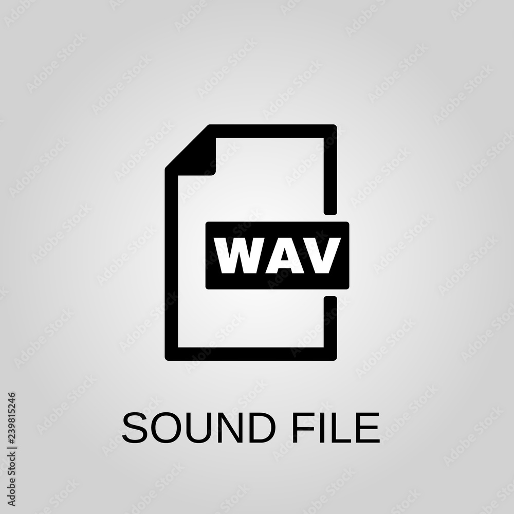 Sound file icon. Wav file concept symbol design. Stock - Vector illustration can be used for web. Sound file icon. Wav file concept symbol design. Stock - Vector illustration can be used for web.
