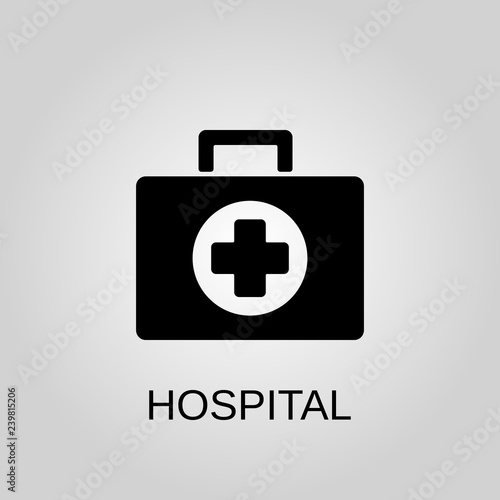 Hospital icon. Ambulance concept symbol design. Stock - Vector illustration can be used for web.