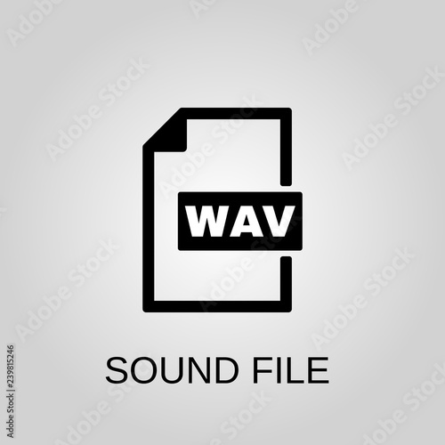 Sound file icon. Wav file concept symbol design. Stock - Vector illustration can be used for web.