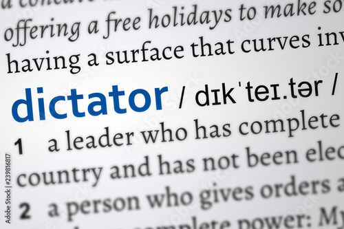 Cuadro en lienzo Dictionary definition of the word dictator