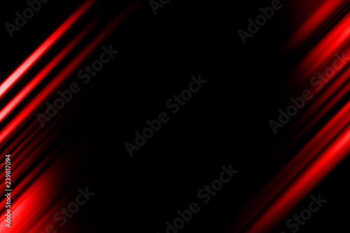 red light motion on black abstract background
