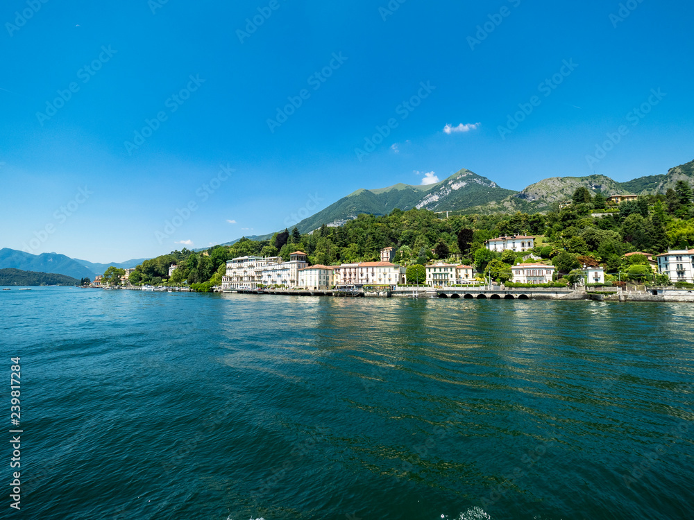 Italy Lombardy, Lake Como, Lake Como, Como province, overlooking the old town of Mezzagra