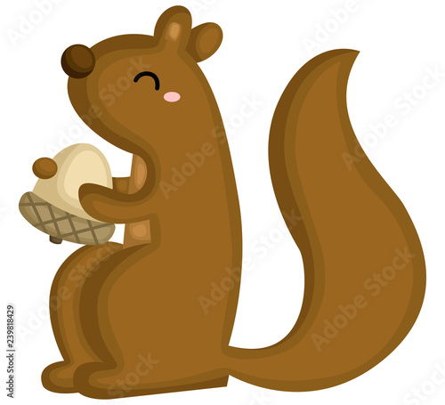 a cute and adorable vector of a squirrel