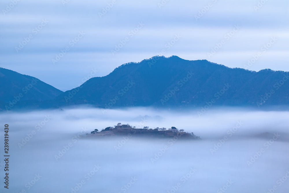 Fototapeta premium 雲海に浮かぶ竹田城跡