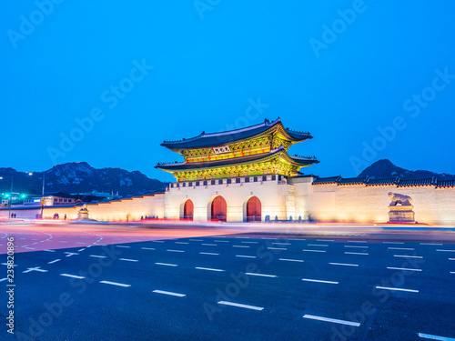 Photography Beautiful architecture building of gyeongbokgung palace