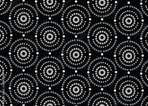 Aboriginal dot art vector seamless pattern background.