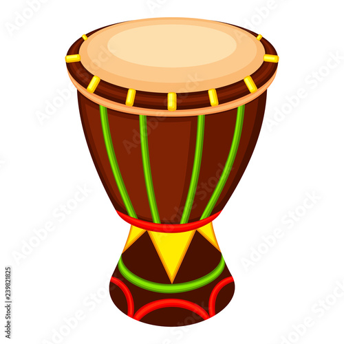 Colorful cartoon mexican drum