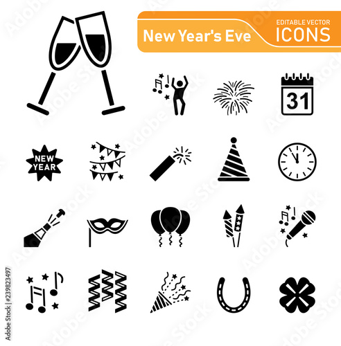 New Year´s Eve - icon set
