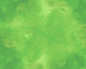 Green watercolor background. by drawing
