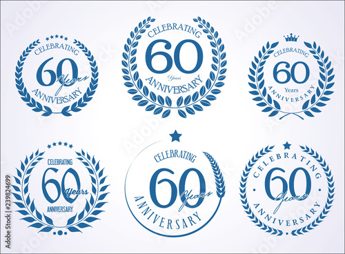 Anniversary retro vintage laurel wreath background 
