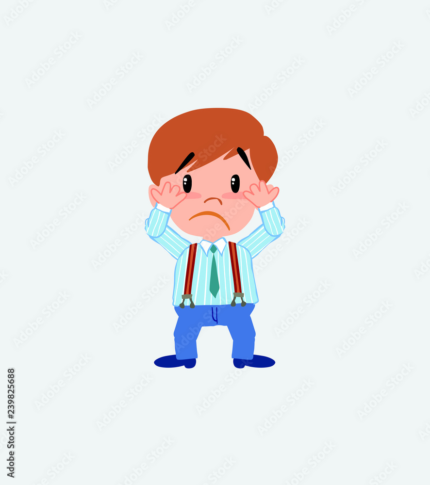 Businessman in casual style, surprised. Businessman in casual style, surprised.