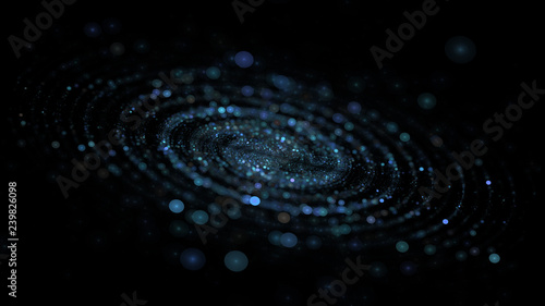 modern festive shiny galaxy, a sparkling galaxy on a black background, isolated design element © LanaPo