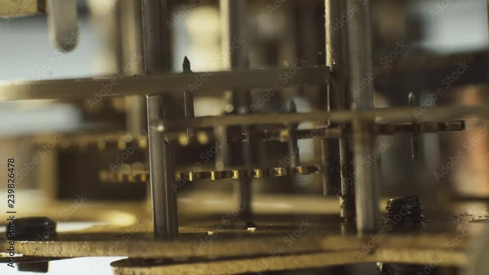 Close-up of old clock mechanism with gears Close-up of old clock mechanism with gears
