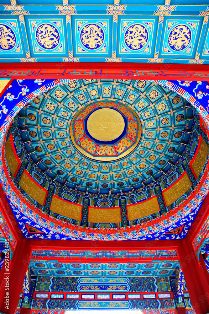 Chinese style painted dome