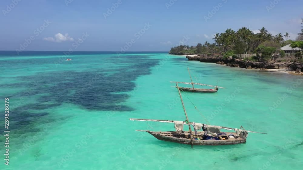 video bird eyes view in Zanzibar beach video bird eyes view in Zanzibar beach