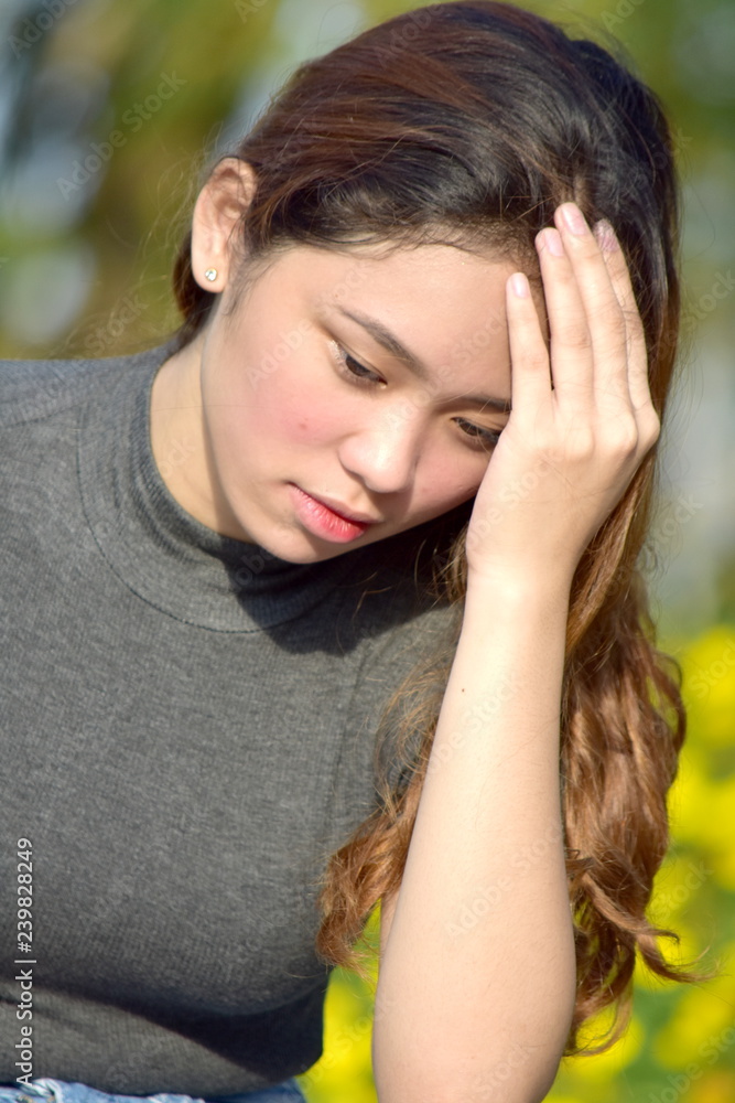 Unhappy Beautiful Diverse Woman Unhappy Beautiful Diverse Woman