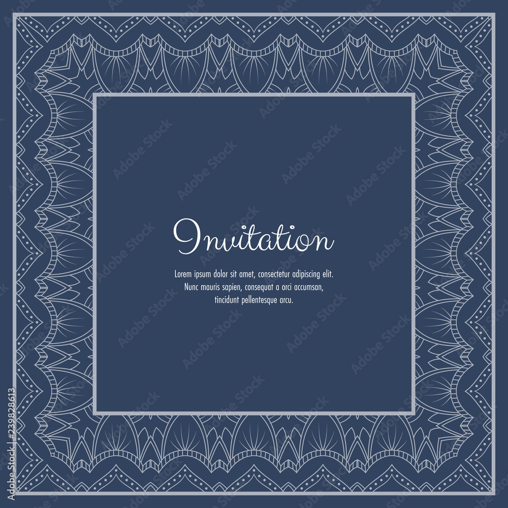 Abstract ornamental lace frame for greeting card or invitation Abstract ornamental lace frame for greeting card or invitation