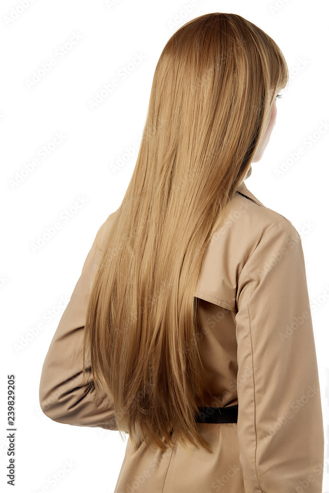straight hair side view