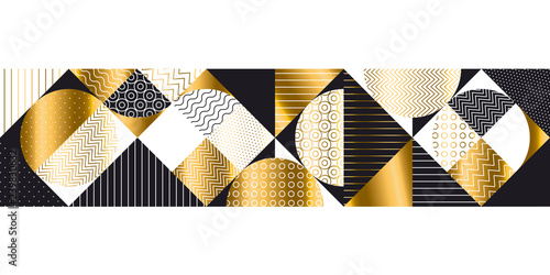 Luxury gold and black abstr...
