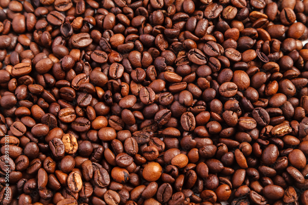 Background texture of roasted coffee beans Background texture of roasted coffee beans