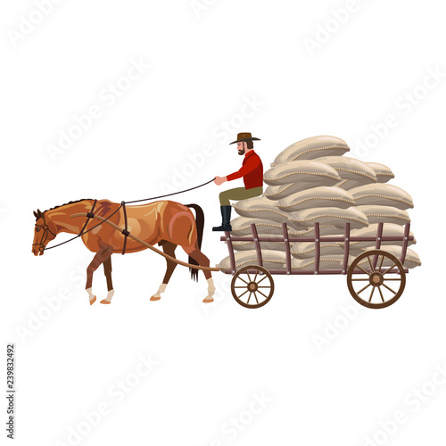 Horse drawn cart