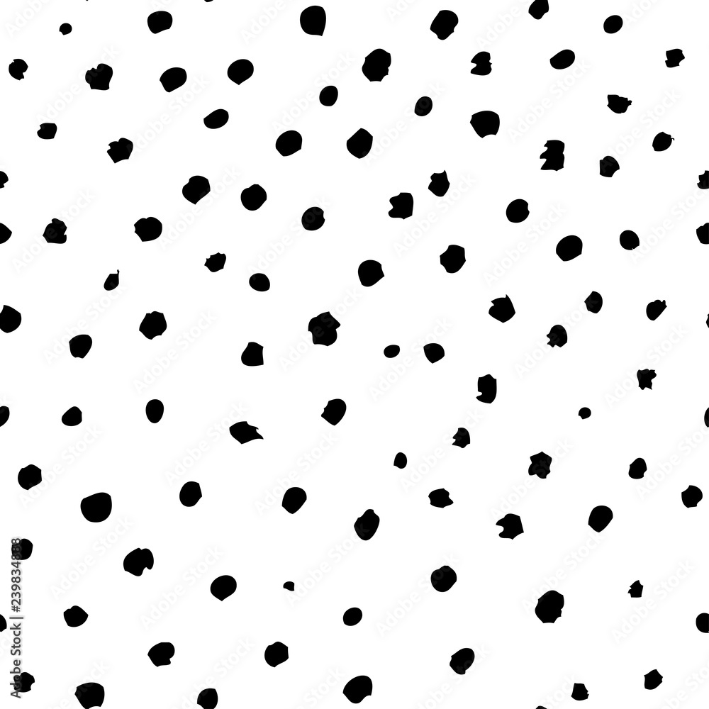 Monochrome polka dot vector seamless pattern Monochrome polka dot vector seamless pattern